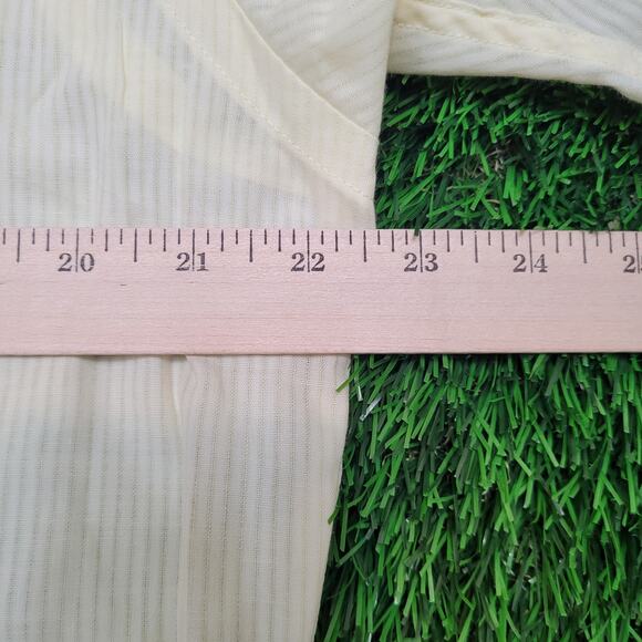 Vintage 80s Arrow Pastel Stripe Short Sleeve Button Up Shirt Mens Medium 15.5 - Picture 7 of 10